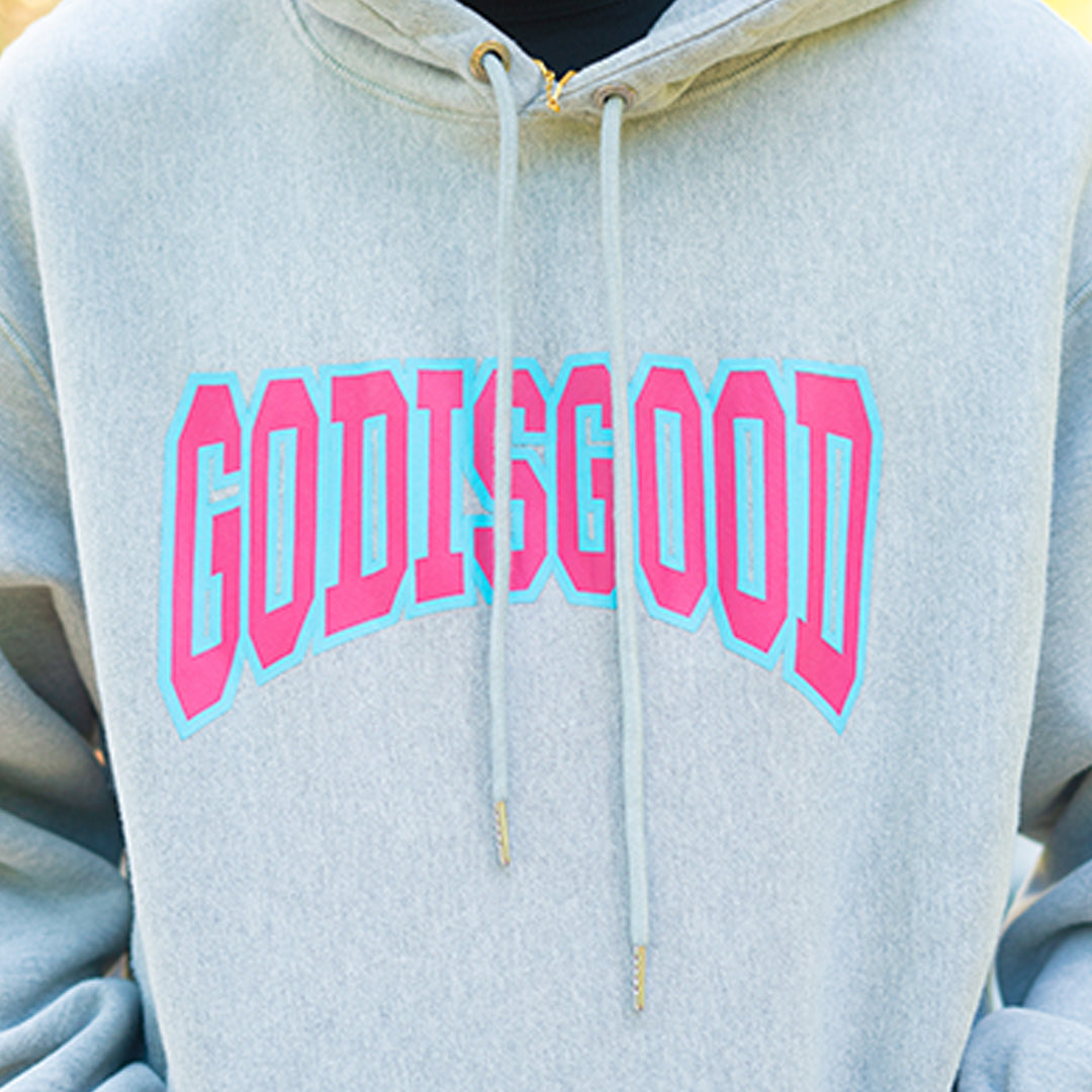 God Is Good Reverse Stitched Hoodie (Grey)