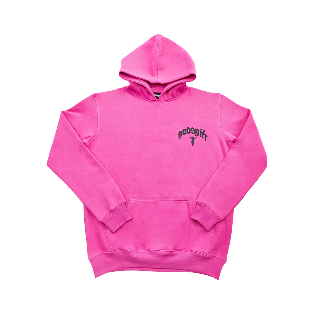 GodsGift Double Stitched Fleece Hoodie (Pink)